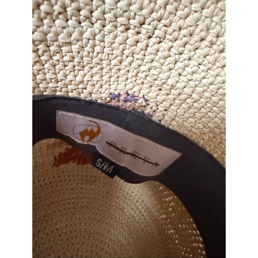 Anthropologie by Freya Fleur Floral Straw Bucket Hat - Picture 6 of 8